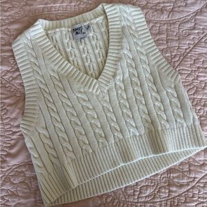 Princess Polly Ivory Cable Knit Sweater